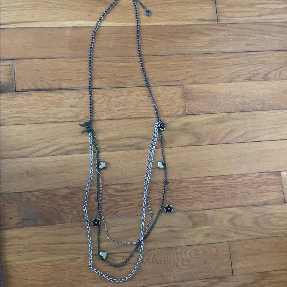 Layered charm Betsey Johnson necklace